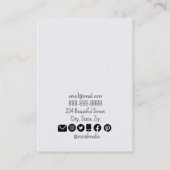 Grafikkarten für Ihr Logo, Grau, einfache Ohrringe Visitenkarte (Rückseite)