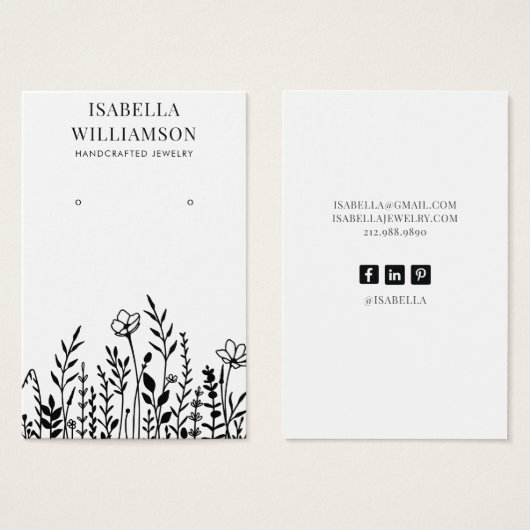 Grafikkarten mit hübscher Wildblume (Vorne & Hinten)