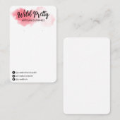 Grafikkarten mit rosa Tinte Visitenkarte (Vorne/Hinten)