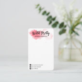 Grafikkarten mit rosa Tinte Visitenkarte (Stehend Vorderseite)