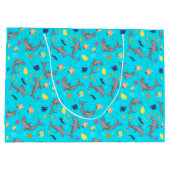 Grafikkids Dolphin farbenfroher Fisch Große Geschenktüte (Rückseite)