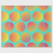 Grafikkreise nahtlose Muster in orange-blau Geschenkpapier (Flach)