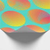 Grafikkreise nahtlose Muster in orange-blau Geschenkpapier (Ecke)