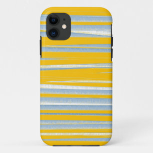 Grafikkunst in Gelb und Grau iPhone 11 Hülle