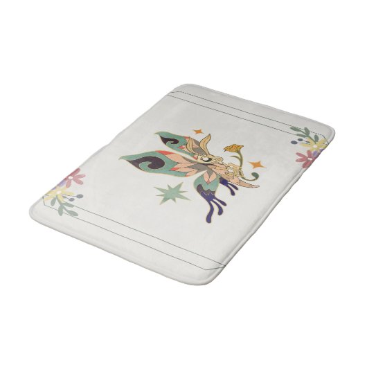 Grafikkunst, Schmetterling Badematte (Schrägansicht)