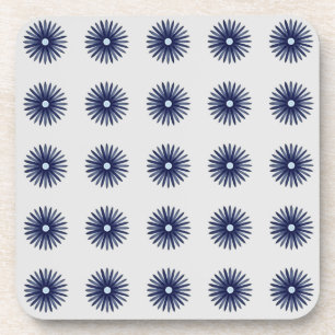 Grafikmuster der blauen Blume Getränkeuntersetzer