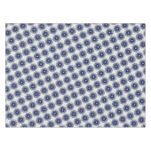 Grafikmuster der blauen Blume Tischdecke (Vorderseite (Horizontal))
