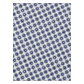 Grafikmuster der blauen Blume Tischdecke (Vorderseite)