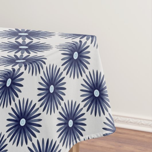 Grafikmuster der blauen Blume Tischdecke (Beispiel)