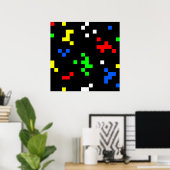 Grafikmuster für das 8-Bit-Videospiel Poster (Heimbüro)