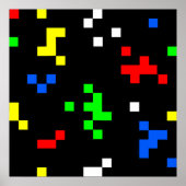 Grafikmuster für das 8-Bit-Videospiel Poster (Vorne)