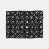 Grafikmuster für den weißen Schädel und die Kreuzb Fleecedecke (Vorderseite (Horizontal))