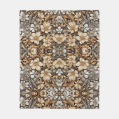 Grafikmuster in sanften, hellen Blume Elegan Fleecedecke (Vorderseite)