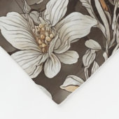 Grafikmuster in sanften, hellen Blume Elegan Fleecedecke (Ecke)