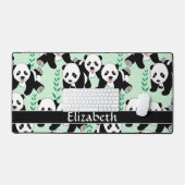 Grafikmuster von Panda Bears zur Personalisierung Schreibtischunterlage (Tastatur & Maus)