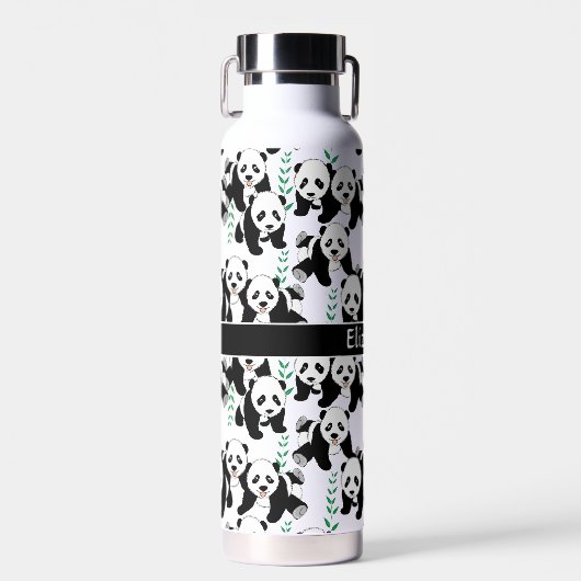 Grafikmuster von Panda Bears zur Personalisierung Trinkflasche (Vorne)
