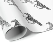 Grafikpferde laufen geschenkpapier (Rolleneckpunkt)