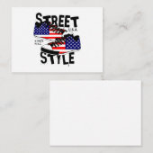 Grafikvektor unter amerikanischer Flagge (4) Mitteilungskarte (Vorne/Hinten)