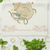 Grafikwerk, Beige Tea Time Geschirrtuch (Gefaltet)