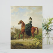 Gräfin auf dem Pferd (Elegantes Brown Horse) Karte (Stehend Vorderseite)