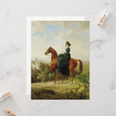 Gräfin auf dem Pferd (Elegantes Brown Horse) Karte (Vorderseite/Rückseite Beispiel)