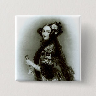 Gräfin AugustaAda Byron von Lovelace Button