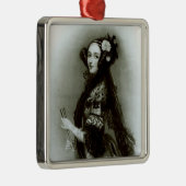 Gräfin AugustaAda Byron von Lovelace Silbernes Ornament (Rechts)