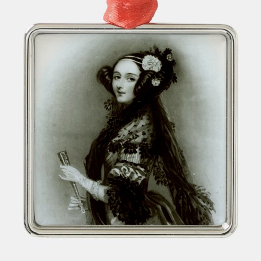 Gräfin AugustaAda Byron von Lovelace Silbernes Ornament (Vorne)