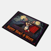 Gräfin Chihuahua Frohes Howl-O-Ween Fußmatte (Schrägansicht)