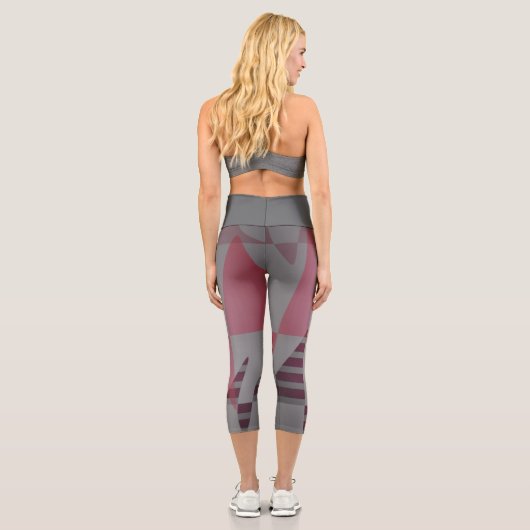 Grafische Abstraktion Capri Leggings (Rückseite)