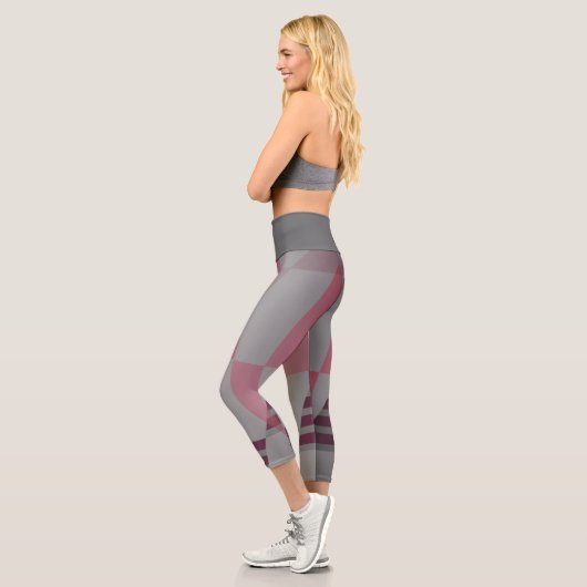 Grafische Abstraktion Capri Leggings (Links)