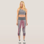 Grafische Abstraktion Capri Leggings (Vorderseite)