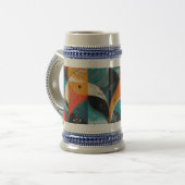 Grafische Abstraktionsmorphing-Tasse Bierglas (Vorderseite Links)