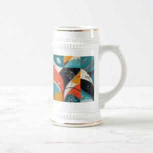 Grafische Abstraktionsmorphing-Tasse Bierglas