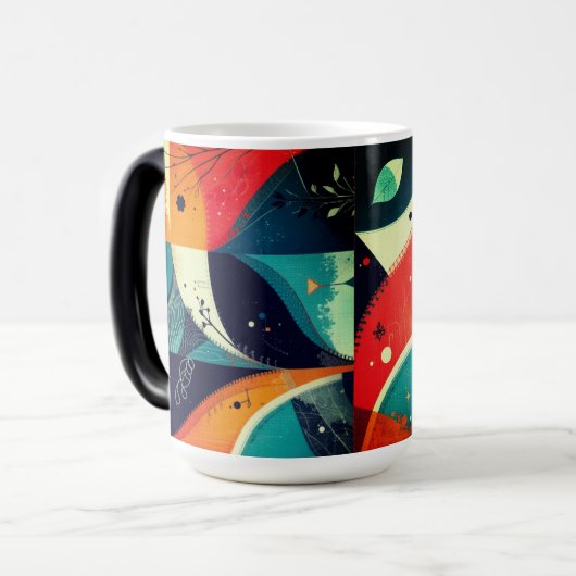 Grafische Abstraktionsmorphing-Tasse Verwandlungstasse (Vorderseite Links)