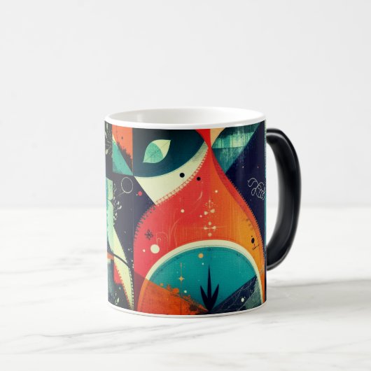 Grafische Abstraktionsmorphing-Tasse Verwandlungstasse (VorderseiteRechts)