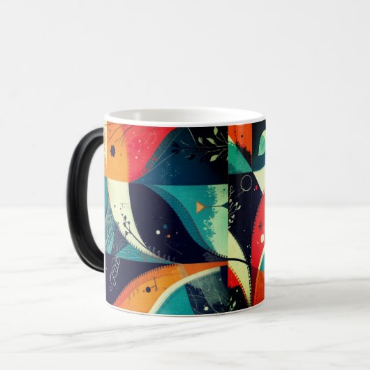 Grafische Abstraktionsmorphing-Tasse Verwandlungstasse (Vorderseite Links)