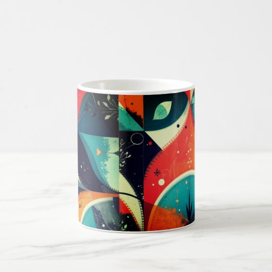 Grafische Abstraktionsmorphing-Tasse Verwandlungstasse (Mittel)