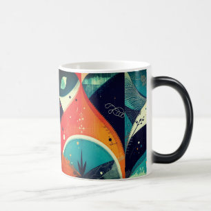 Grafische Abstraktionsmorphing-Tasse Verwandlungstasse