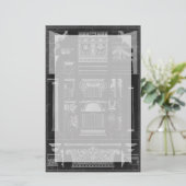 Grafische Architektur IV Briefpapier (Stehend Vorderseite)