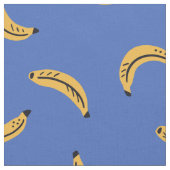 Grafische Bananen auf hellblauem Hintergrund Stoff (Nahaufnahme)