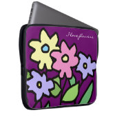 grafische Blume Laptopschutzhülle (Vorne Rechts)
