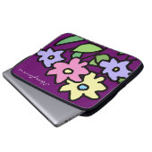 grafische Blume Laptopschutzhülle (Vorne Knopf)