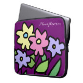 grafische Blume Laptopschutzhülle (Vorderseite Links)