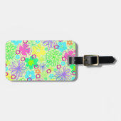 Grafische Blumen Gepäckanhänger (Vorderseite horizontal)