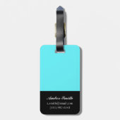 Grafische Blumen Gepäckanhänger (Rückseite vertikal)