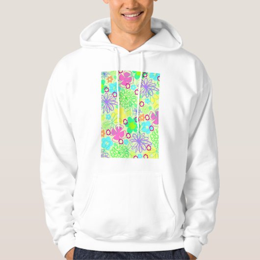 Grafische Blumen Hoodie (Vorderseite)