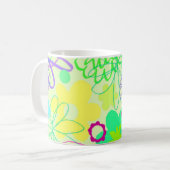 Grafische Blumen Kaffeetasse (Vorderseite Links)