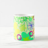 Grafische Blumen Kaffeetasse (Mittel)
