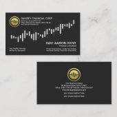 Grafische Börse Index Finanzsektor Visitenkarte (Vorne/Hinten)